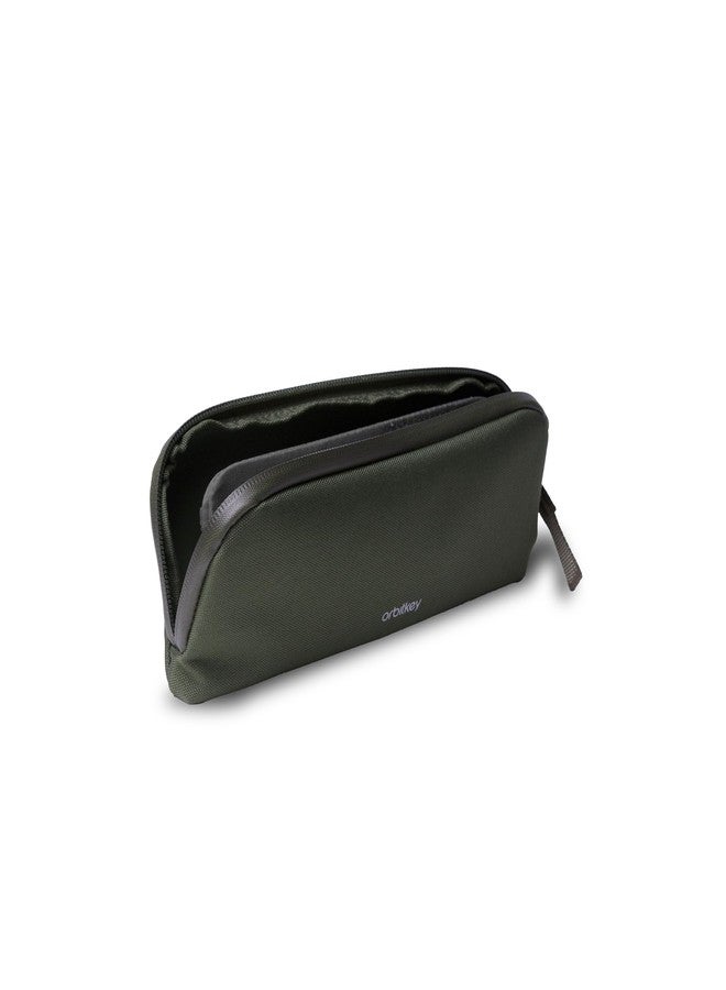 Orbitkey Pencil Case - Eco-Friendly Organizer with Divider System, Water-Resistant Zipper Pouch for Stationery & Cable Organization- Olive Green - Image 4