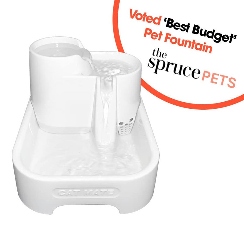Cat Mate Multi-Level Pet Water Fountain (335) - BPA and BHT Free 3-Stage Filter, for Cats & Small Dogs, Quiet and Hygienic Drinking Fountain, 70 fl. Oz Capacity - Image 2