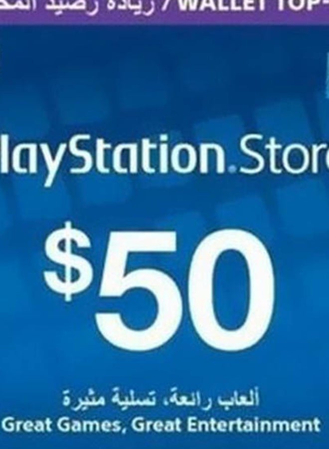 Sony Wallet Top Up For PlayStation 4/3/PSVita - 50 Dollar Blue - Image 4