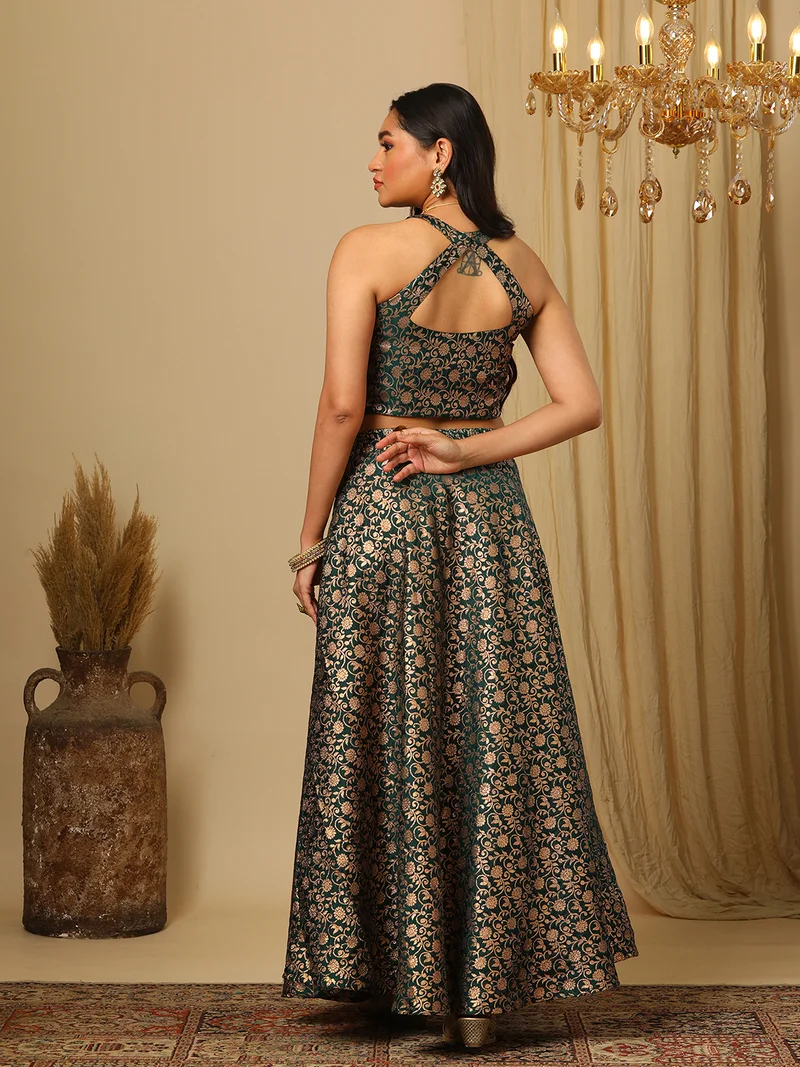 globus Women Printed Sleeveless Top & Skirt Co-Ords