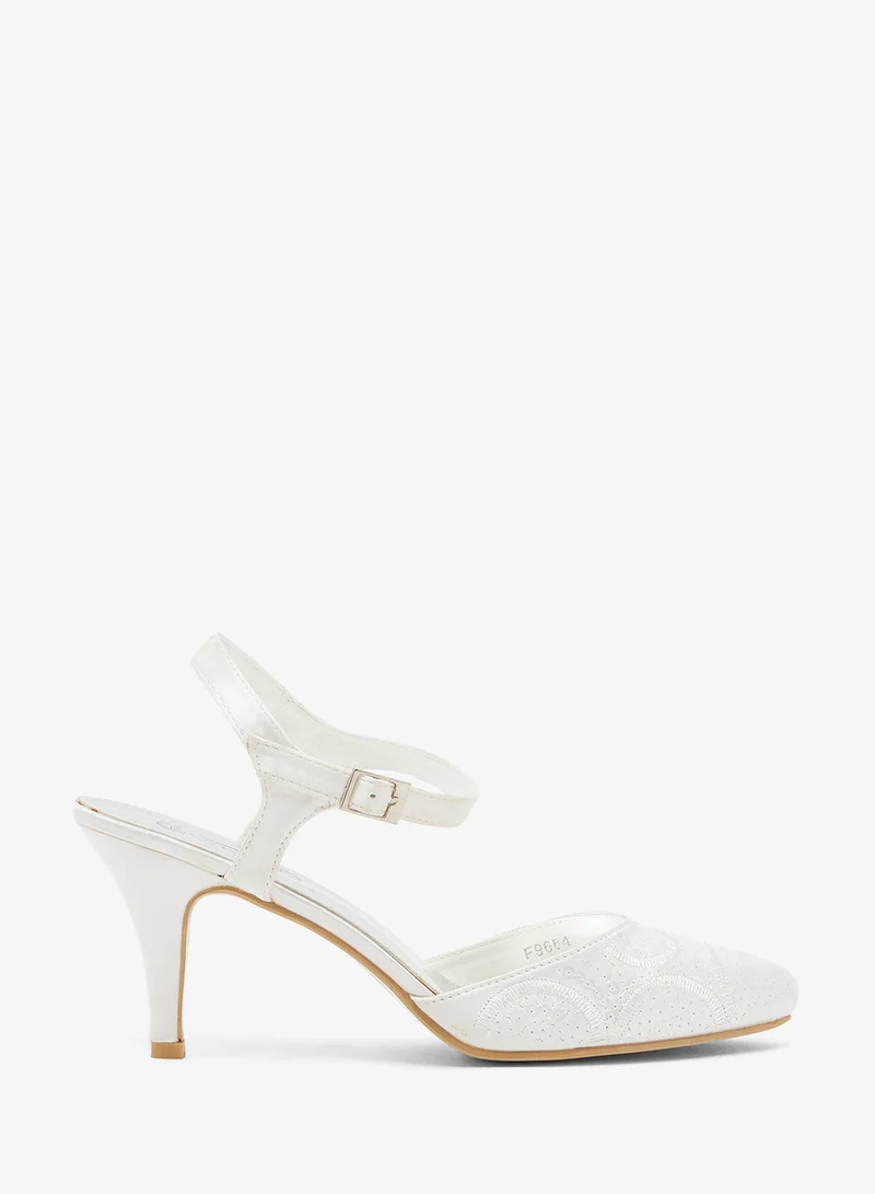 Spot-On Closed Toe Heel With Ankle Strap