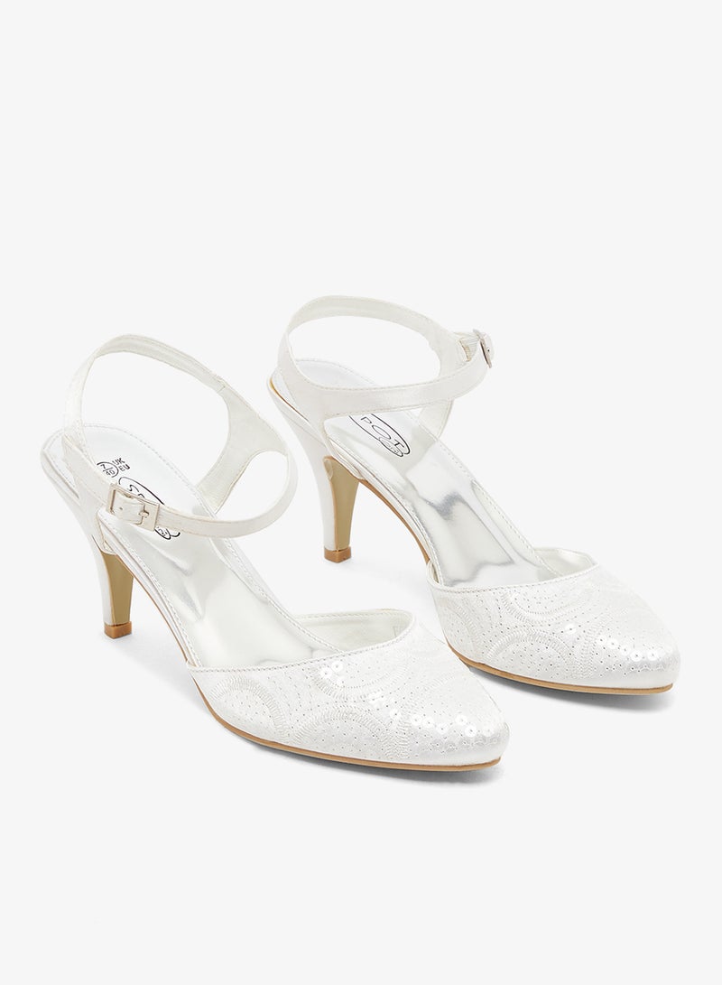 Spot-On Closed Toe Heel With Ankle Strap - Image 4