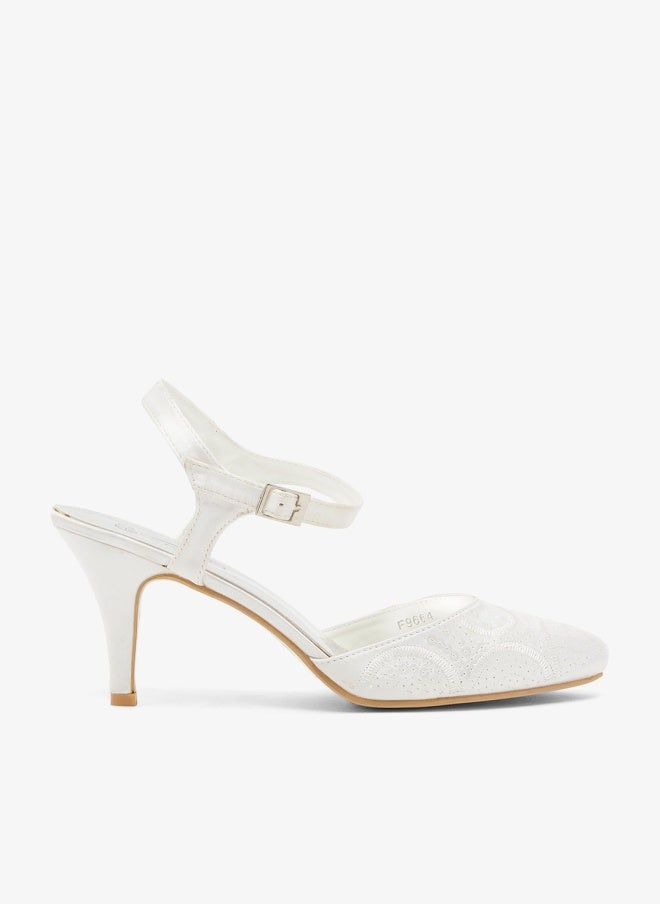 Spot-On Closed Toe Heel With Ankle Strap - Image 1