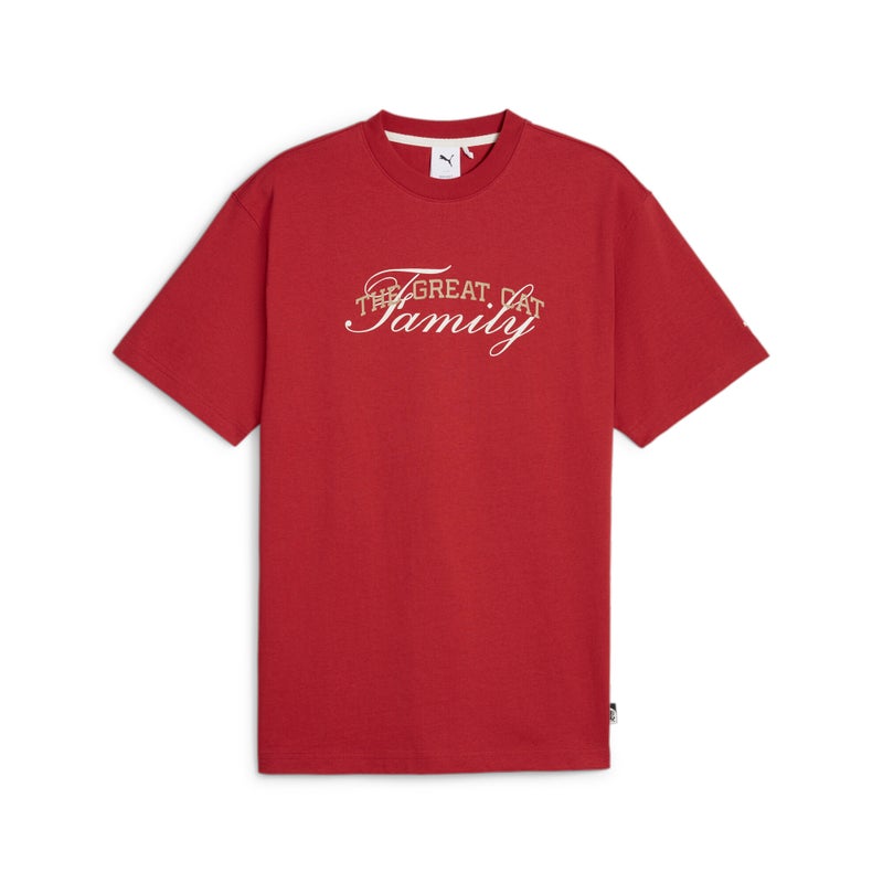 PUMA Basketball Nostalgia Mens Red T-Shirt - Image 1