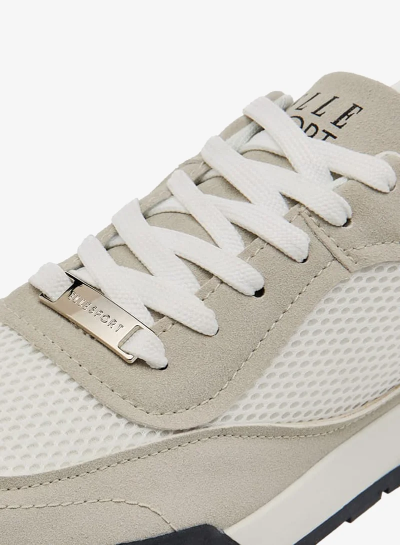 ELLE NUDE Women's Logo Detail Sneakers with Lace-Up Closure for Women | Best Price UAE