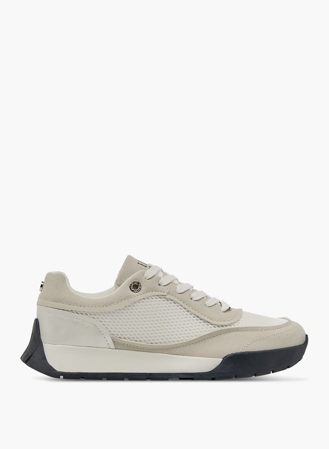 ELLE Women's Logo Detail Sneakers with Lace-Up Closure  - Image 3
