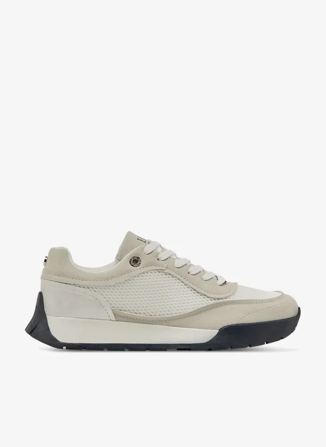 ELLE Women's Logo Detail Sneakers with Lace-Up Closure
