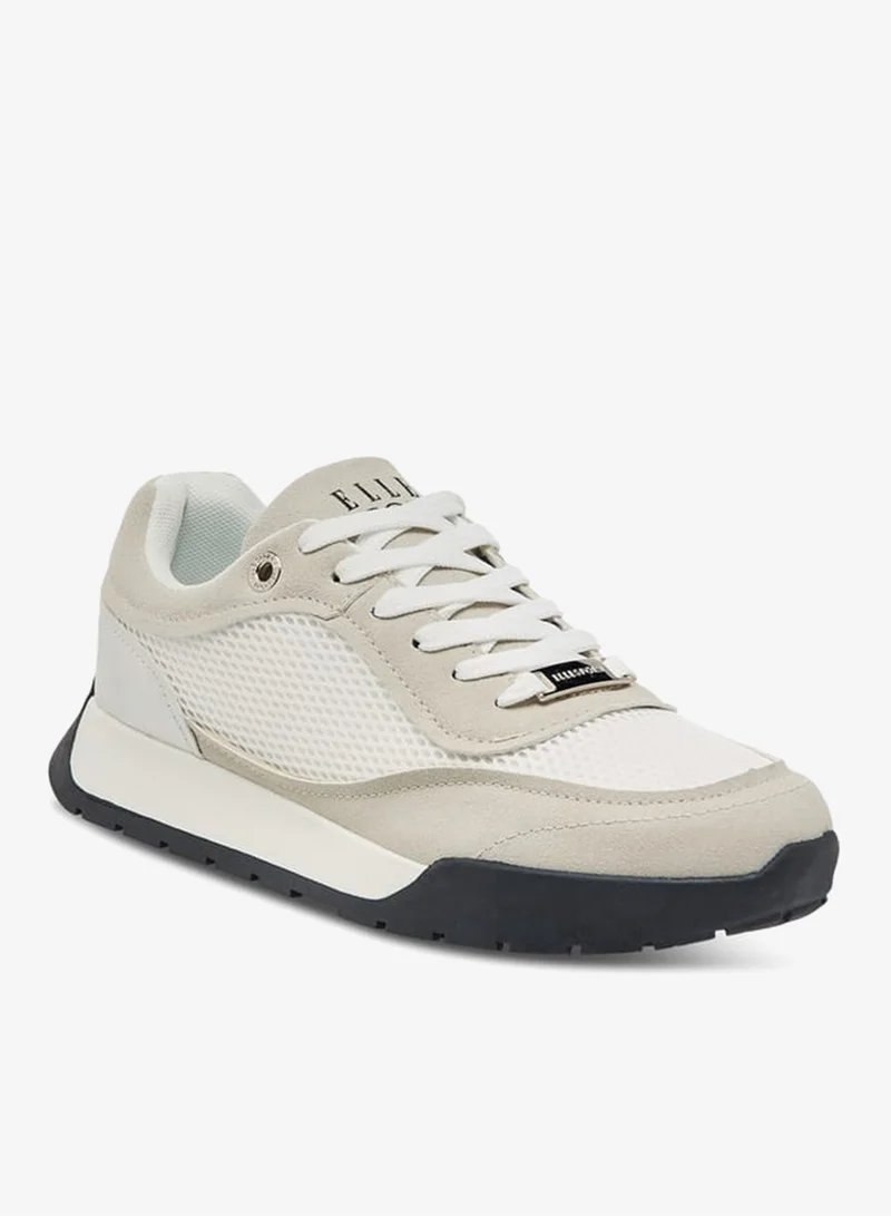 ELLE Women's Logo Detail Sneakers with Lace-Up Closure