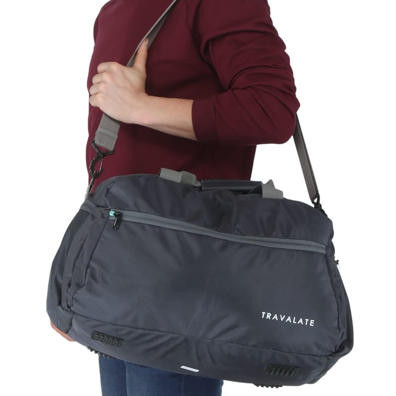 TRAVALATE Polyester 45 L Multi Pocket Ultra Light Travel Duffle Bag Organizer for Men and Women (Grey, 20 X 18 X 11 Inch) - Image 5