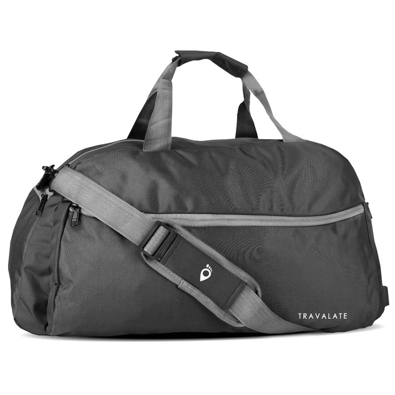 TRAVALATE Polyester 45 L Multi Pocket Ultra Light Travel Duffle Bag Organizer for Men and Women (Grey, 20 X 18 X 11 Inch) - Image 1