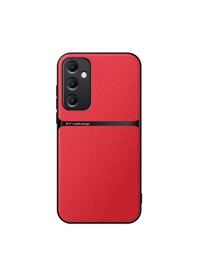 اس-توب جراب لهاتف Samsung Galaxy A55 5G مصنوع من جلد الليتشي المغناطيسي بتغطية كاملة ومضاد للصدمات - Image 1
