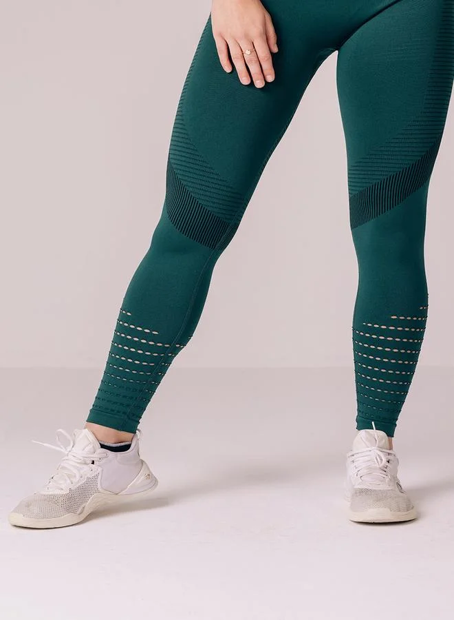 بالم فيت Palmfit Women Green Balance Seamless Active Leggings