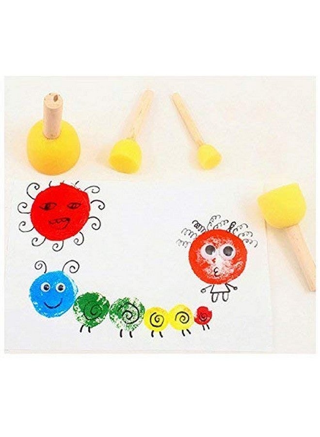WAFJAMF 40 Pieces Assorted Size Round Sponges Brush Set Paint Tools For Kids  - Image 5