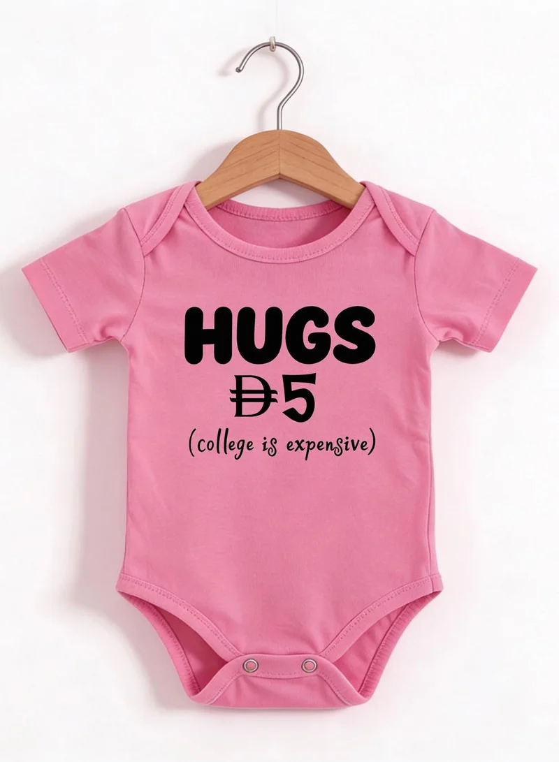 Funkaar  Funkaar Pink Hugs Print Baby Bodysuit  | Best Price UAE