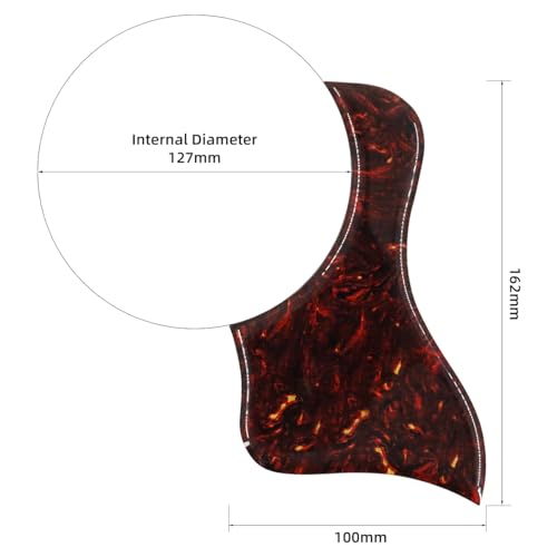 Domofa Acoustic Guitar Pickguard Thick Pick Guard for Taylor Acoustic Guitar Replacement Parts (Dark Tortoise) - Image 4