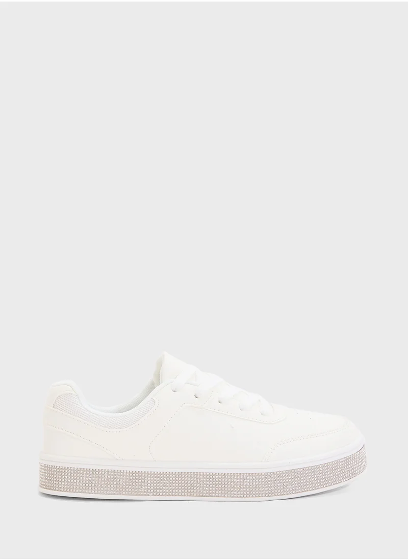 جينجر Lace Up Cupsole Sneaker