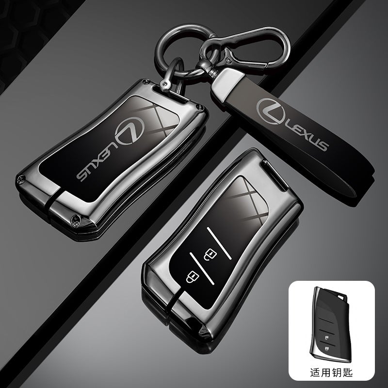 ليكساس غطاء مفتاح معدني فاخر من سبائك الزنك لكزس ES200 ES300h RX350h RX300 NX200 - Image 1