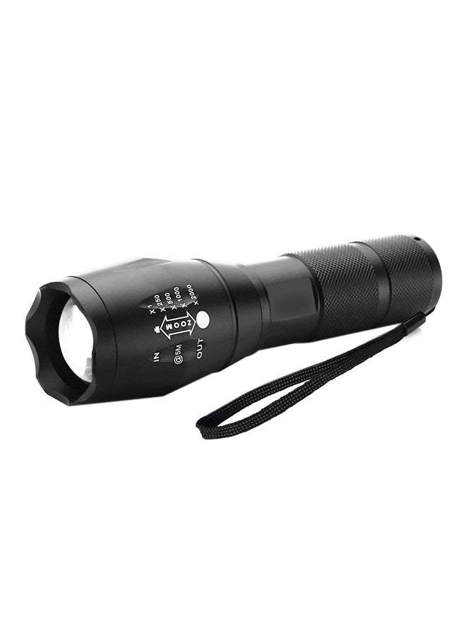 High-powered Magnified Flashlight in Black With Strong Backlight