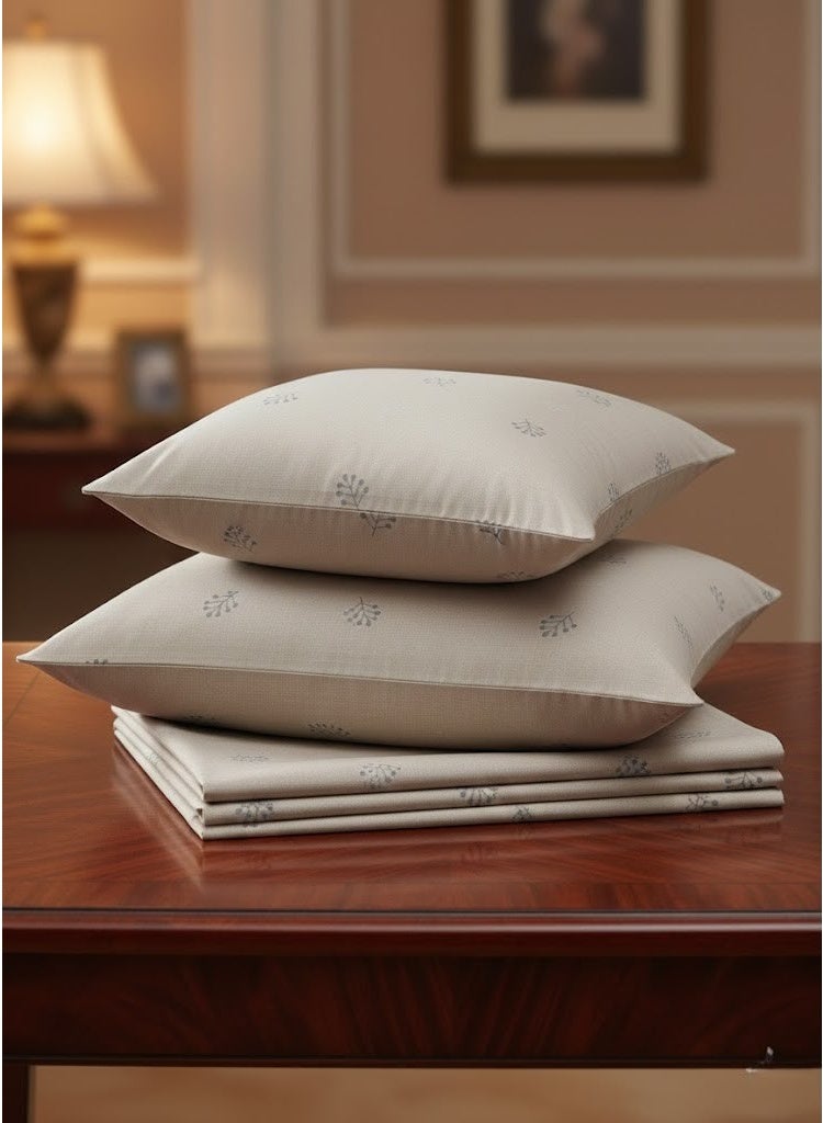 3-Piece 150 GSM Microfiber King Size Bed Sheet Set - Includes 1 Flat Sheet & 2 Pillowcases (Ultra Soft, Breathable, Leaf Pattern) - Image 2