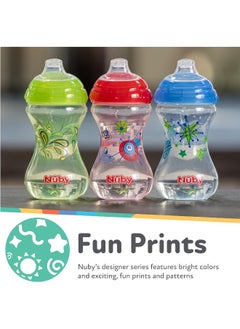 Nuby Nuby 3pk No Spill Pinpoint Soft Spout Clik-It, Boy, 10 Oz  - Image 5