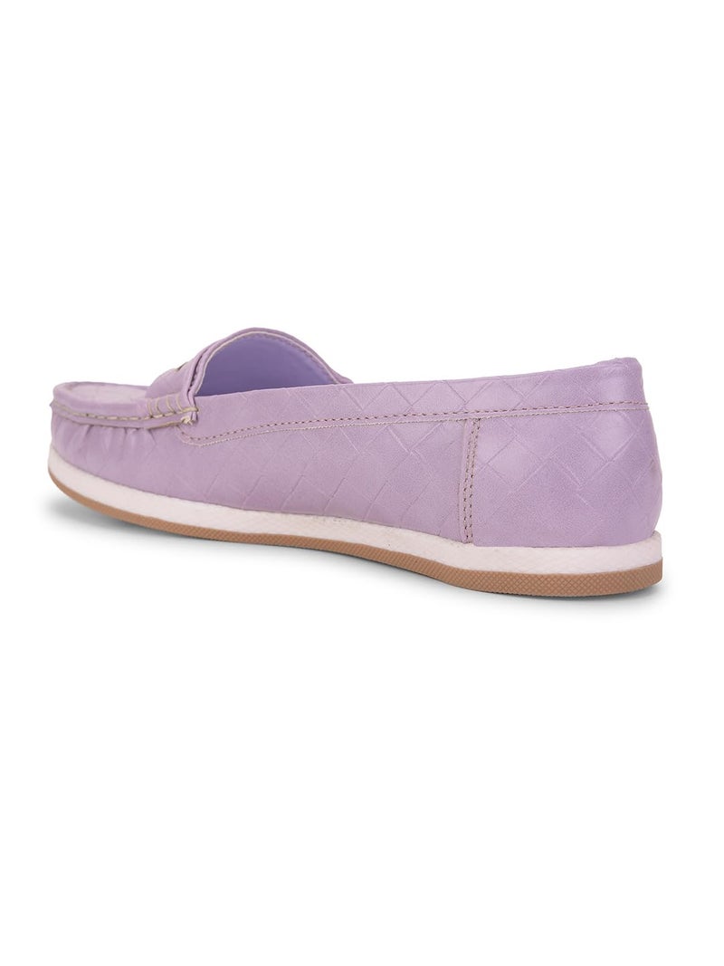 Bata Eliza E 24 Womens Loafers Purple - 5 UK - Image 3