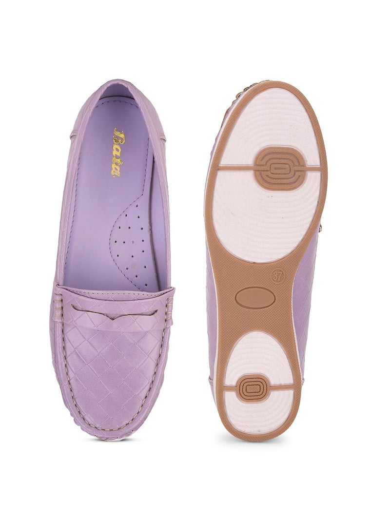 Bata Eliza E 24 Womens Loafers Purple - 5 UK - Image 4