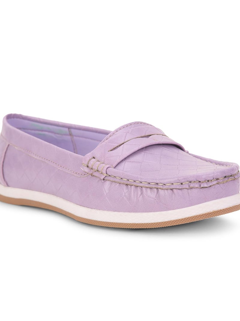 Bata Eliza E 24 Womens Loafers Purple - 5 UK - Image 5
