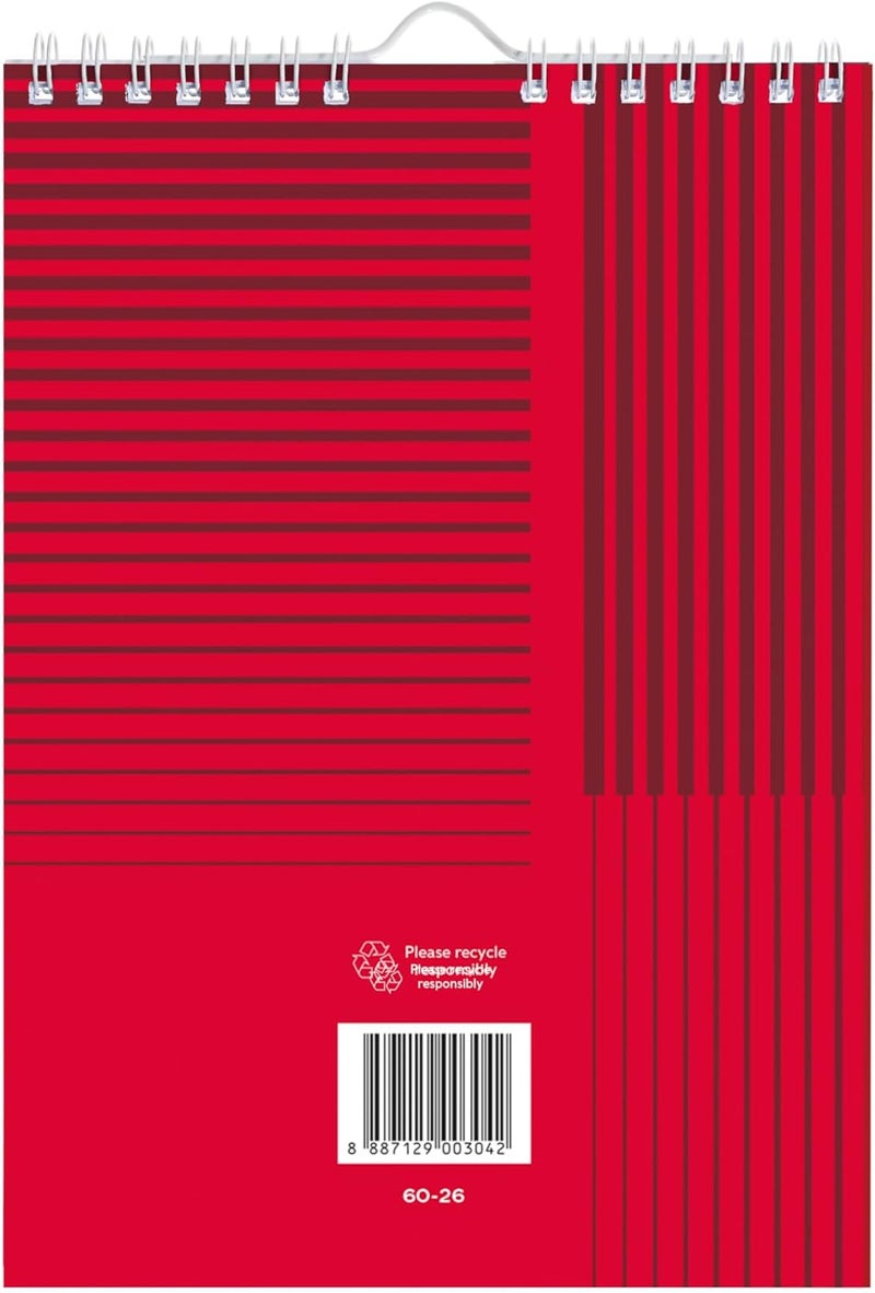 Collins - Colplan - 2026 12 Month Calendar Year A5 Weekly Notebook Planner - Red (60-26) - Image 3
