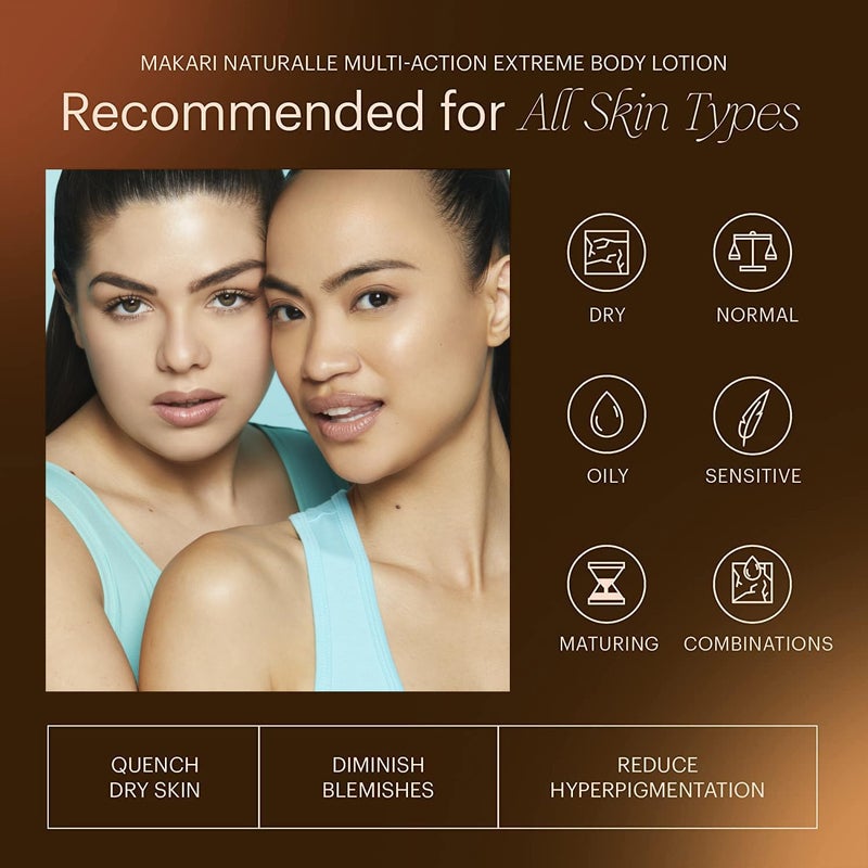 MAKARI Naturalle Multi-Action Extreme Body Lotion SPF15 (17.6 oz) | Moisturizes, Softens & Nourishes | Enhances Natural-Looking Radiance | Daily Sun-Protected Hydration for All Skin Types - Image 3