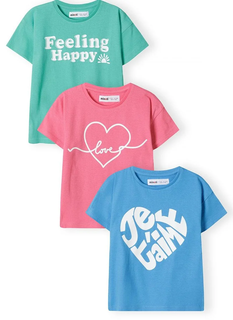 مينوتي Kids Girls 3-Pack T-Shirt