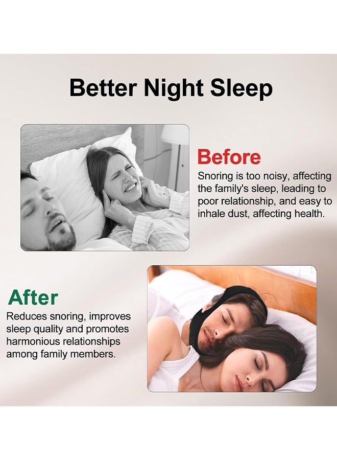HS Anti Snoring Chin Strap For Men And Women, Anti Snoring Devices Ajustable Stop Snoring Solution, Snore Stopper Chin Straps Snore Reducing Snore Relief Sleep AIDS For Snoring Sleeping Mouth Breather - Image 5