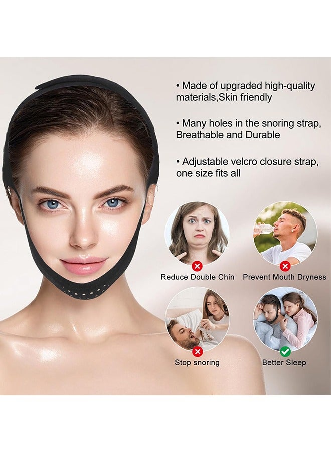 HS Anti Snoring Chin Strap For Men And Women, Anti Snoring Devices Ajustable Stop Snoring Solution, Snore Stopper Chin Straps Snore Reducing Snore Relief Sleep AIDS For Snoring Sleeping Mouth Breather - Image 3