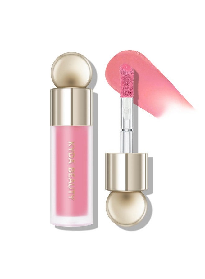 كيدا أحمر خدود سائل من KYDA، لون مطفي للخدود، لمسة نهائية ندية تدوم طويلًا، أحمر خدود كريمي ناعم غني بالصبغة، غطاء خفيف الوزن قابل للمزج - وردي بارد - Image 1