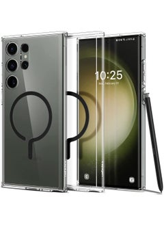 Spigen Ultra Hybrid OneTap Ring for Samsung Galaxy S23 Ultra Case Cover with Magsafe - Black  - Image 1