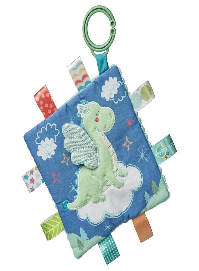Taggies Crinkle Me Toy with Baby Paper & Squeaker with Sensory Tags, 6.5 x 6.5-inches, Drax Dragon - Image 1