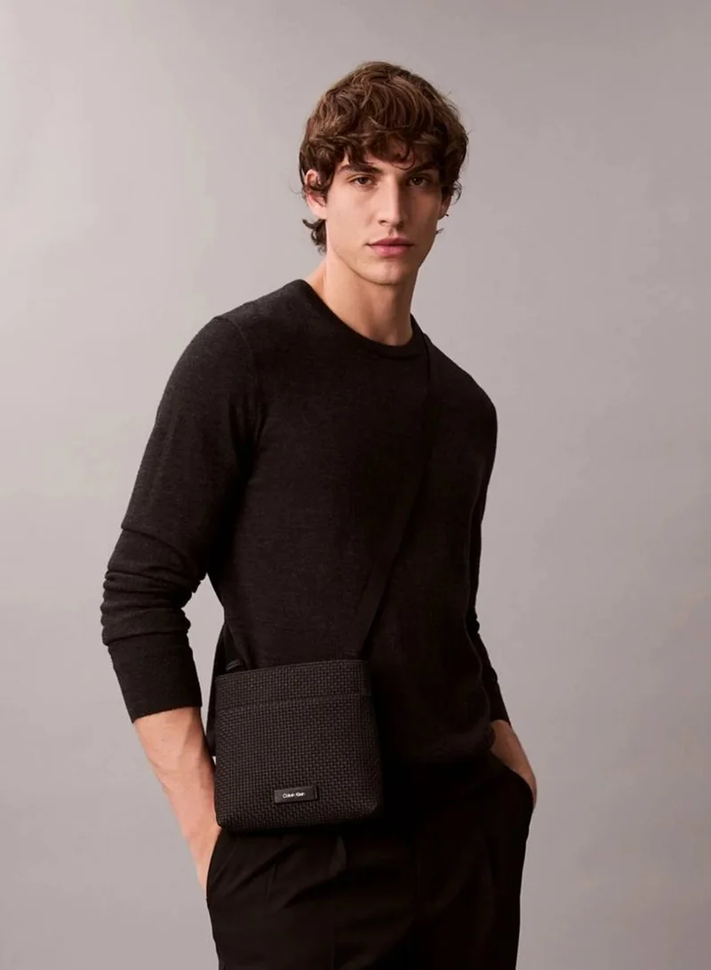 Calvin Klein Black Embossed Emblem Logo Flat Pack for Men | Best Price UAE
