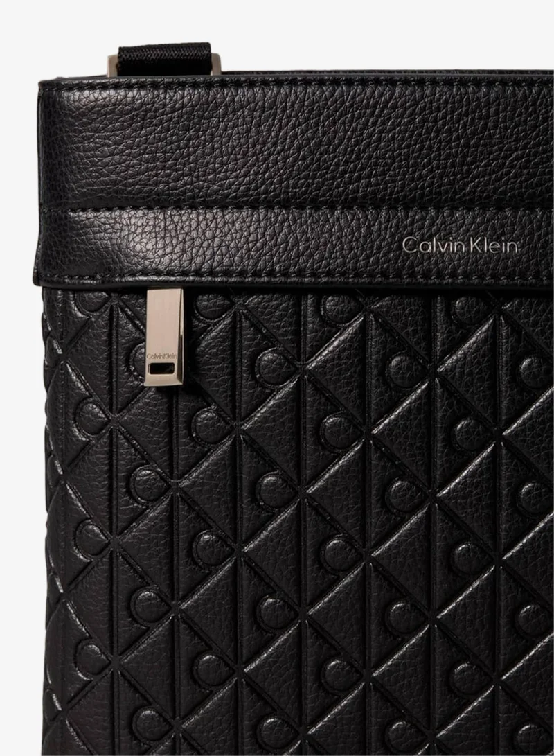 Calvin Klein Black Embossed Emblem Logo Flat Pack for Men | Best Price UAE