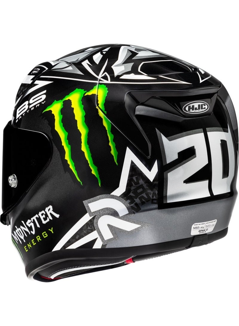 HJC Helmet HJC RPHA 12 Quartararo Replica Black Helmet - Image 2