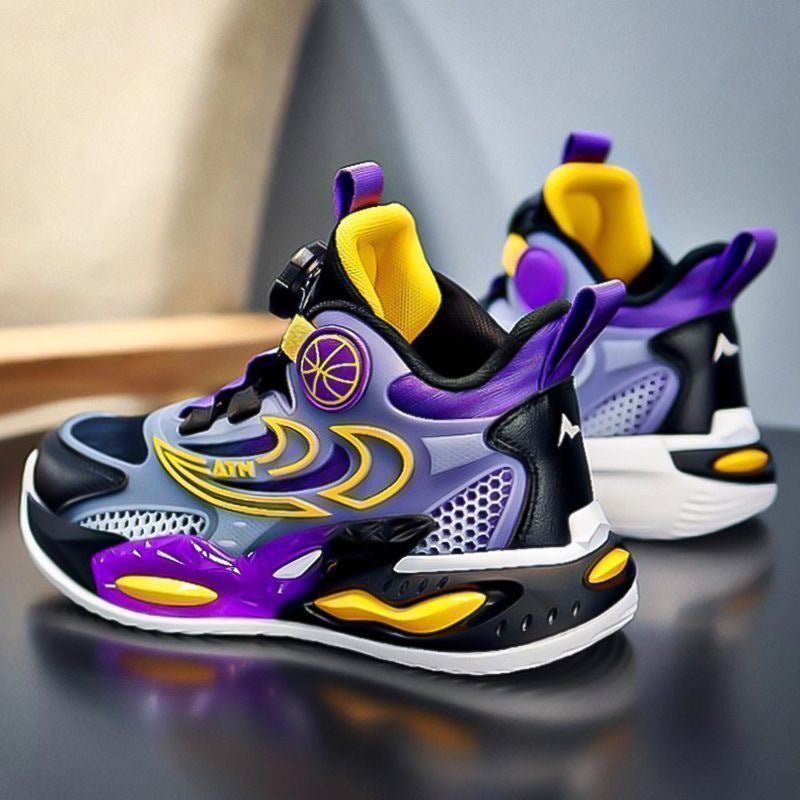 Boys' Shoes 2025 Breathable Mesh Basketball Shoes Ultra-Light Non-Slip Soft Sole Medium And Large Kidsren'S Shoes Kidsren'S Sports - Image 5