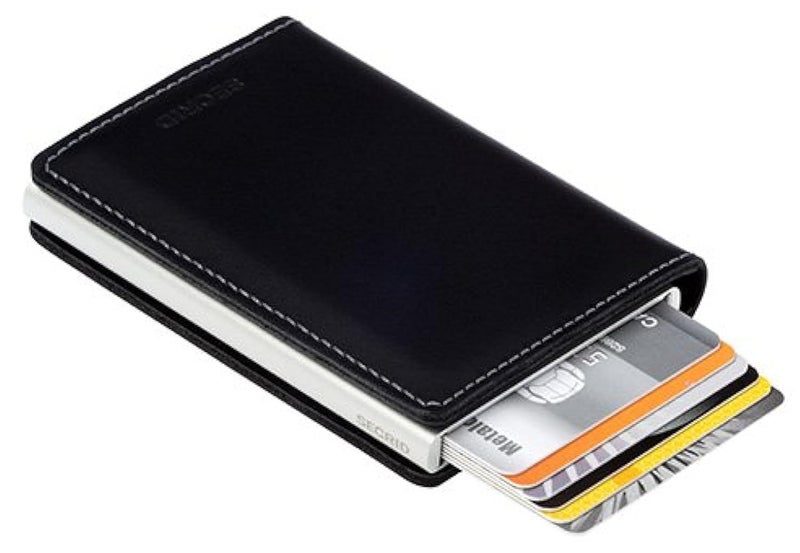Secrid Slim Wallet Leather Black, RFID Safe Card case - Image 1