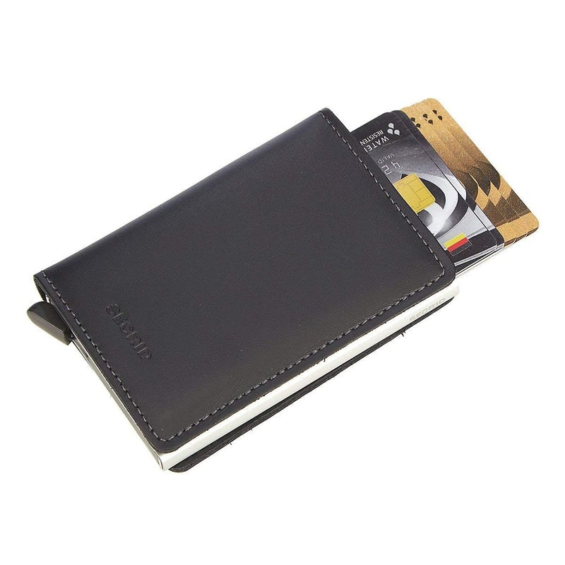 Secrid Slim Wallet Leather Black, RFID Safe Card case - Image 2
