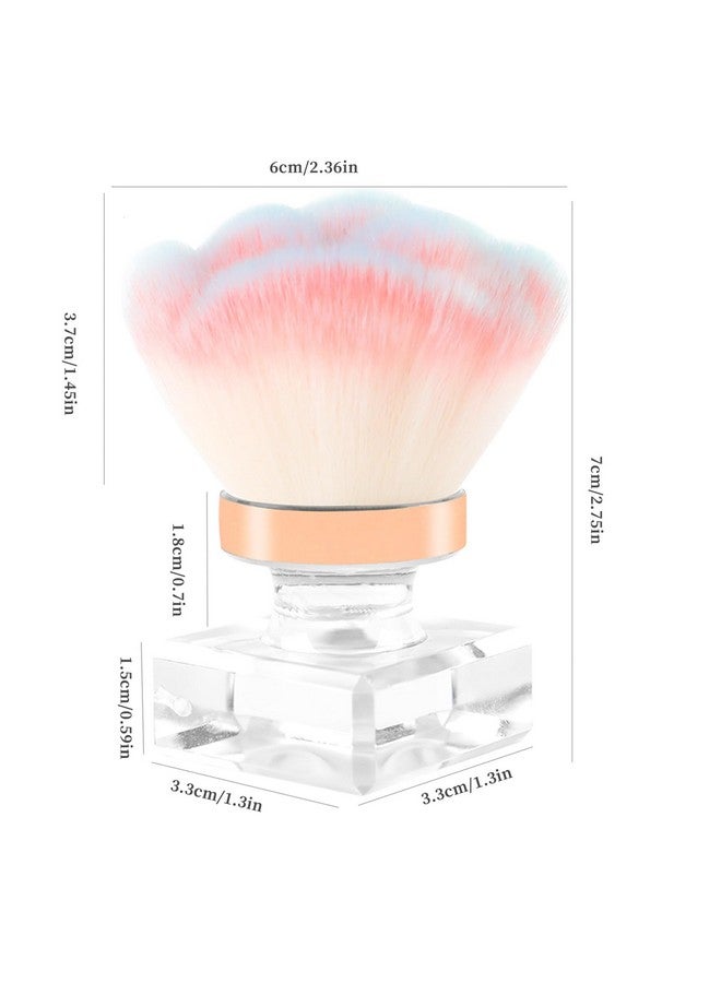 ANGNYA ANGNYA Nail Dust Brush for Acrylic Nails, Pink Rose Soft Brush Nail Art Dust Powder Remover Makeup Brushes Manicure Brush Clean Up Tools Nail Art Brush - Image 4