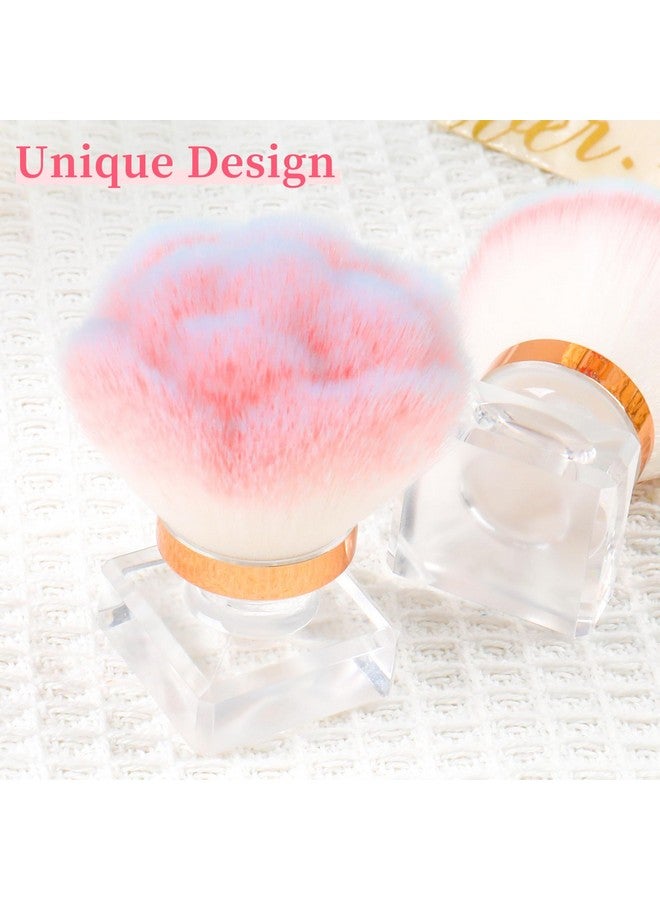 ANGNYA ANGNYA Nail Dust Brush for Acrylic Nails, Pink Rose Soft Brush Nail Art Dust Powder Remover Makeup Brushes Manicure Brush Clean Up Tools Nail Art Brush - Image 5