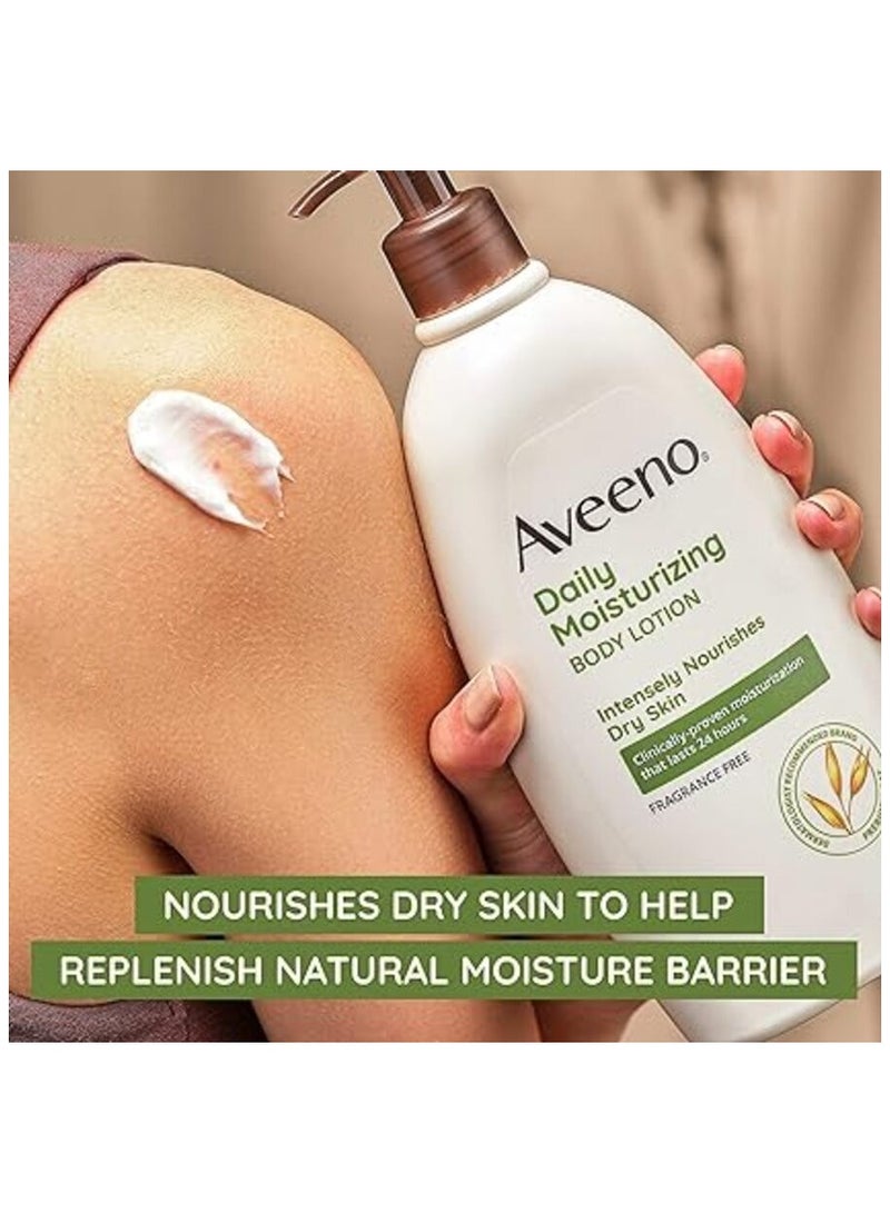 Aveeno Daily Moisturizing Body Lotion with Soothing Oat and Rich Emollients Fragrance Free18 Fl Oz  - Image 4