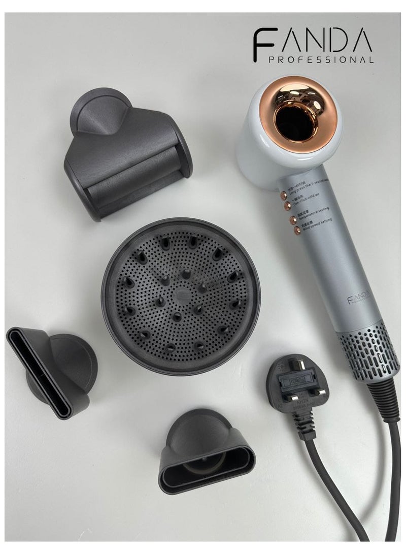 Fanda Promini High Speed Hair Dryer (White Grey） - Image 1