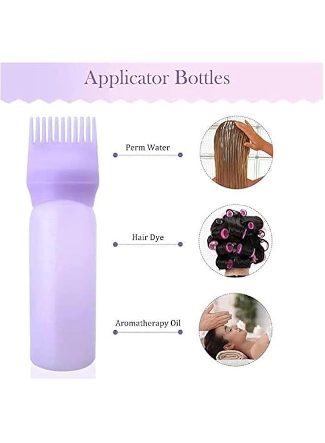 Generic Root Comb Applicator Bottle 4 Ounce - Hair Oil Applicator 1/3 Pack Applicator Bottle For Hair Dye Bottle Applicator Brush With Graduated Scale,Hair Coloring,Dye And Scalp Treatments - Image 3