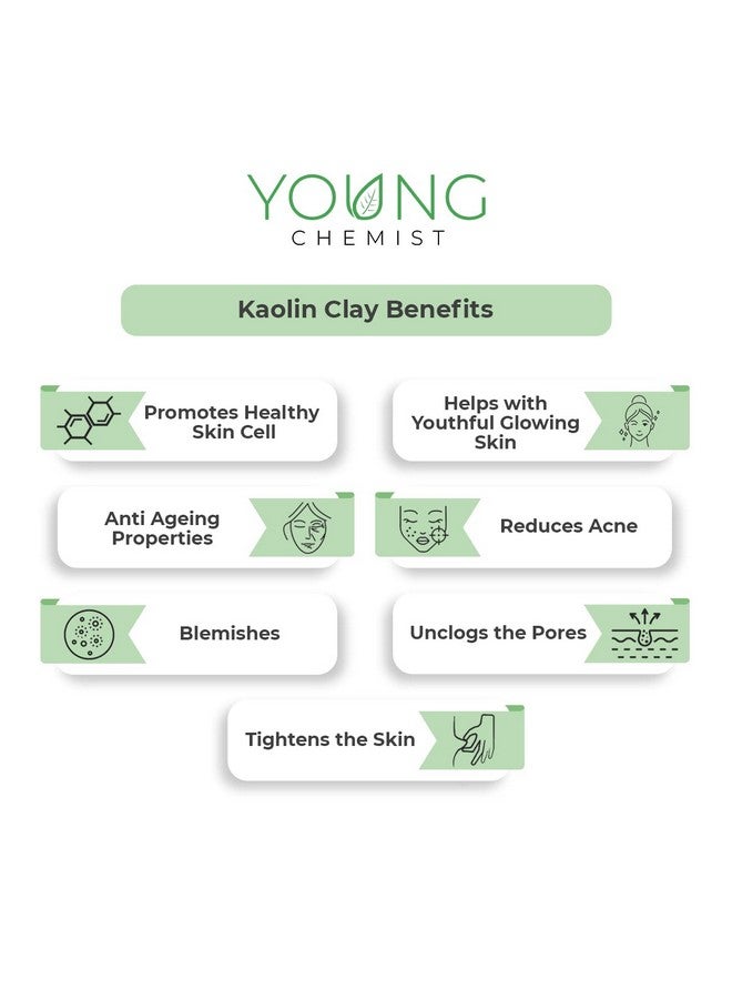 Young Chemist Kaolin Clay | Unclogs pore and reduce acne | No harsh chemicals (250g) - Image 2