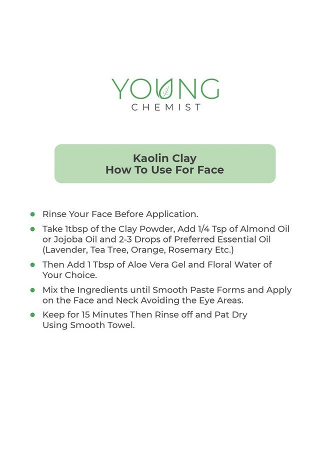 Young Chemist Kaolin Clay | Unclogs pore and reduce acne | No harsh chemicals (250g) - Image 4