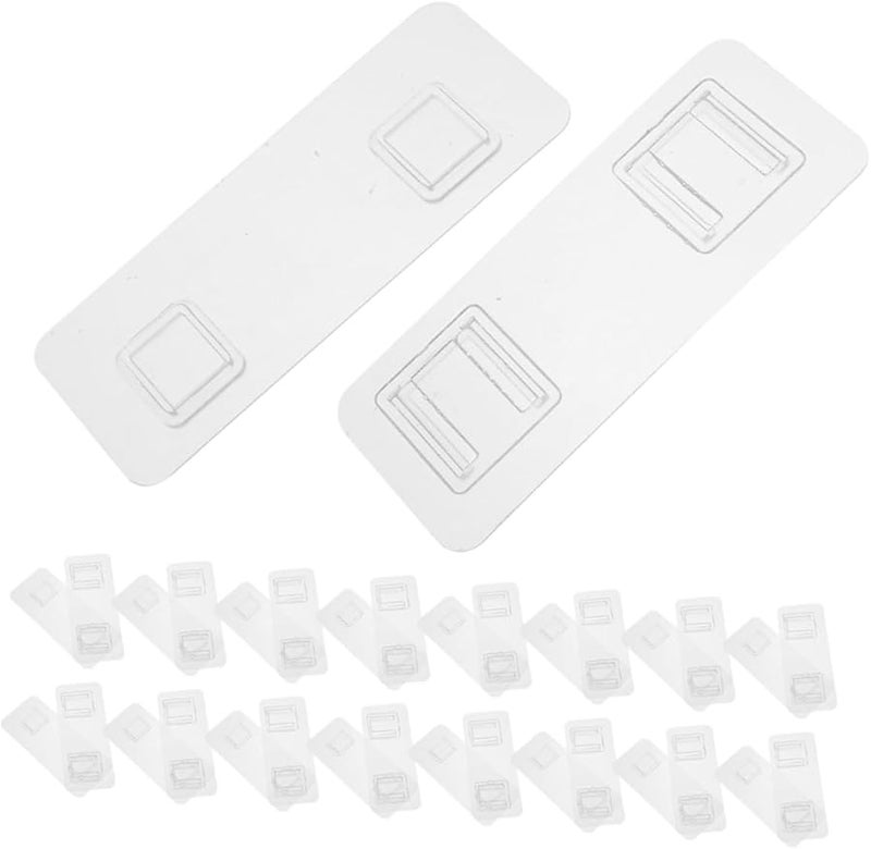 خطافات الحائط اللاصقة الشفافة 20 مجموعة متينة بدون تلف للمطبخ الحمام تنظيم المكتب - Image 1