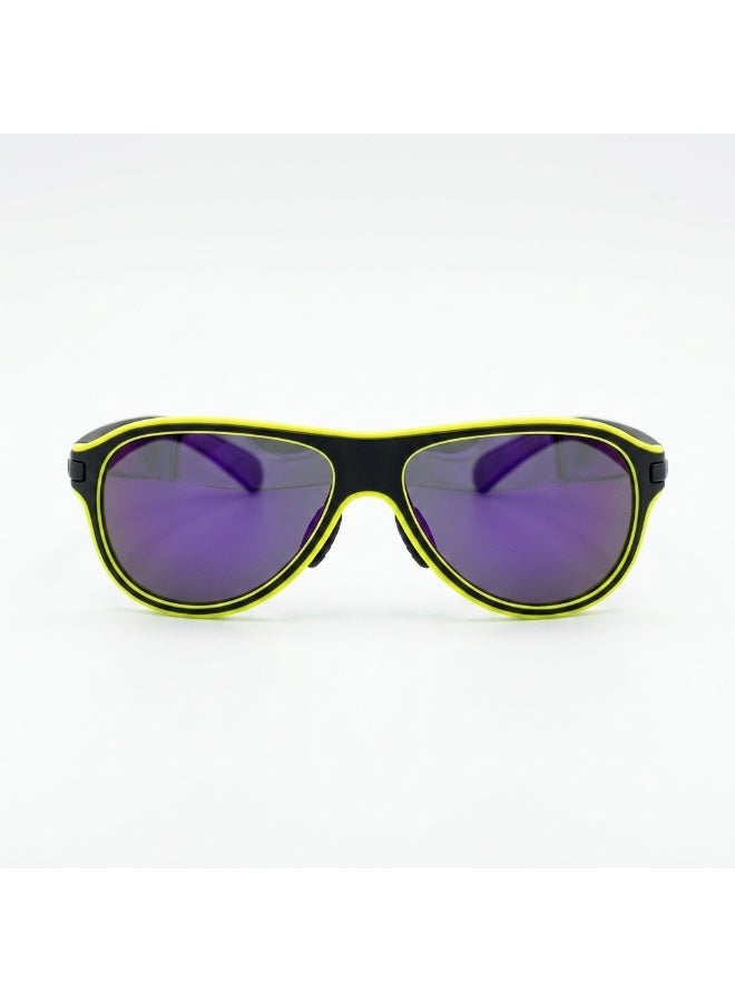Atom baby sunglasses, K110-4, Polarized UV400 sunglasses for Girls, Age 3-10 shiny Bright yellow frame shiny pink temple smoke polarized lens - Image 2